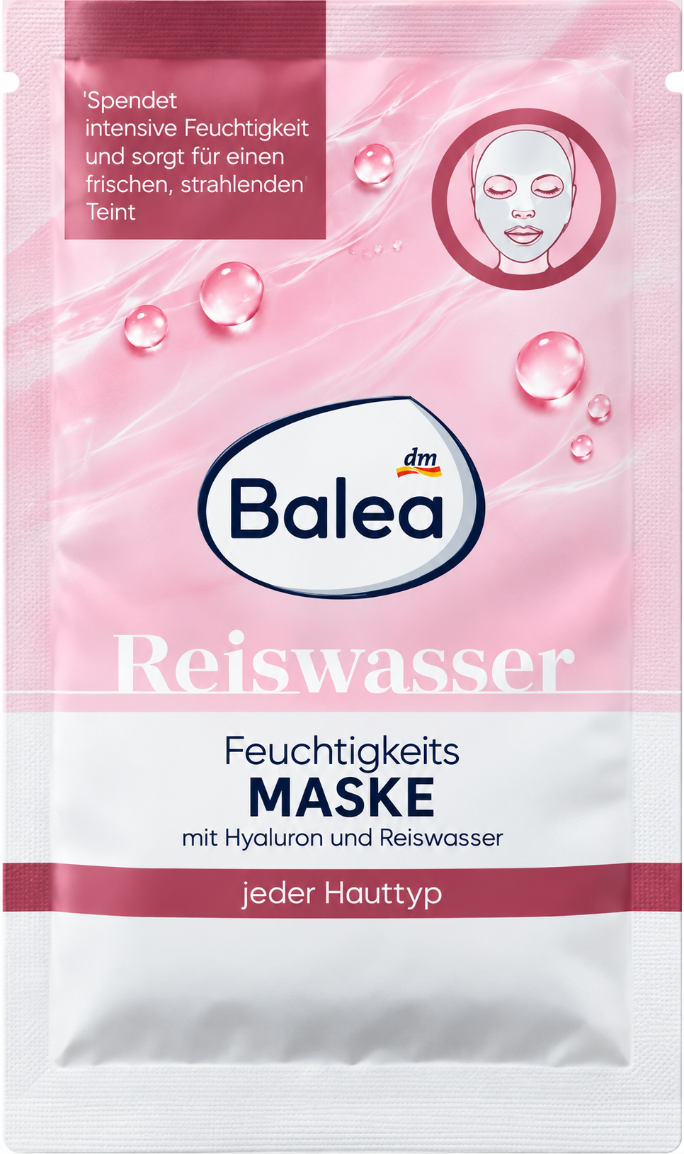 Balea Rice Water Bio-Cellulose Face Mask front