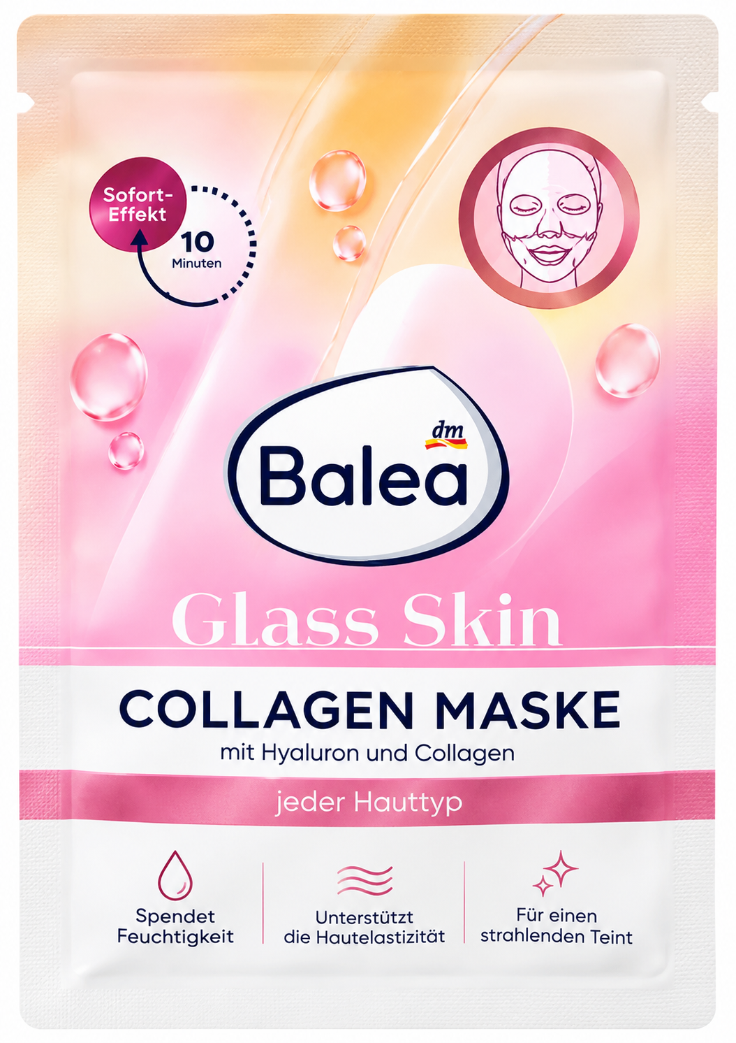 Balea Glass Skin Collagen Mask front